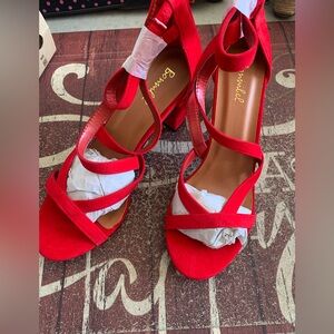 Red Strappy Heels very comfy size 10